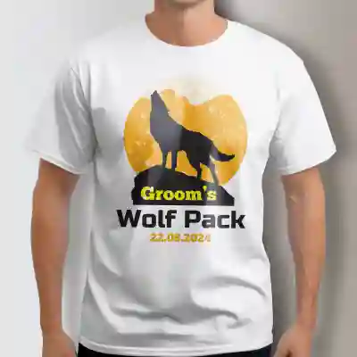 Personalizirana majica za fantovščino - Groom's Wolf Pack