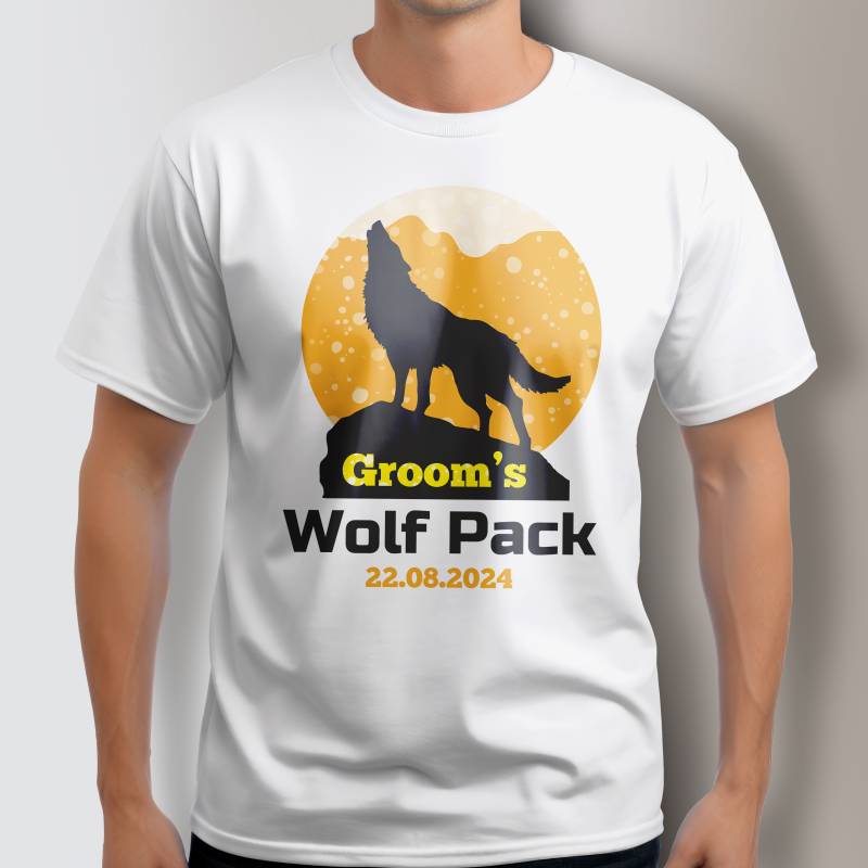 Personalizirana majica za fantovščino - Groom's Wolf Pack