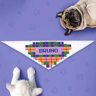 Bandana za psa – Karirasta in pisana