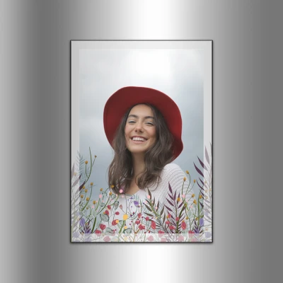Personalizirani magneti za hladilnik - Z rožami in tvojo fotografijo