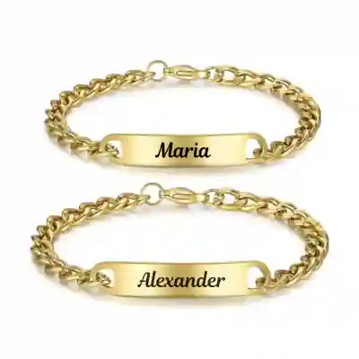 Personalizirani nakit - Set personaliziranih zapestnic za pare