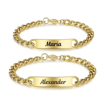 Personalizirani nakit - Set personaliziranih zapestnic za pare