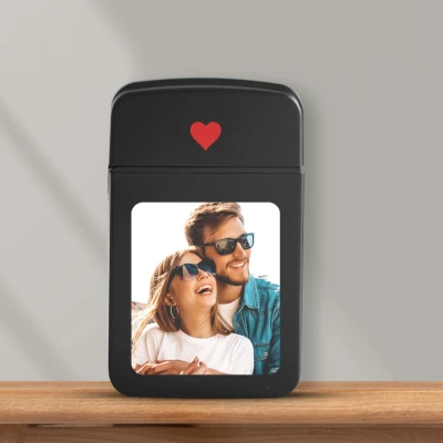 Personaliziran vžigalnik proti vetru - Srce s fotografijo