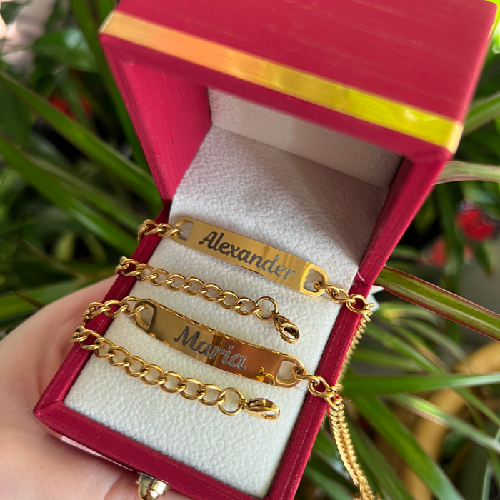 Personalizirani nakit - Set personaliziranih zapestnic za pare