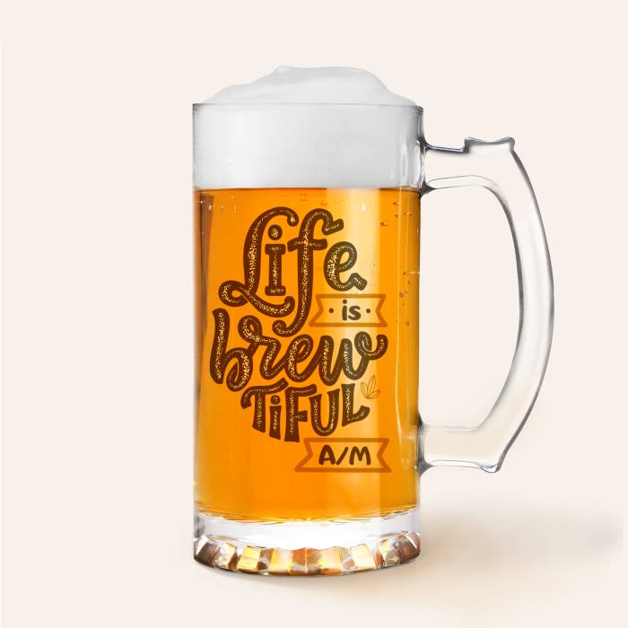 Personaliziran vrč za pivo – Life is Brewtiful