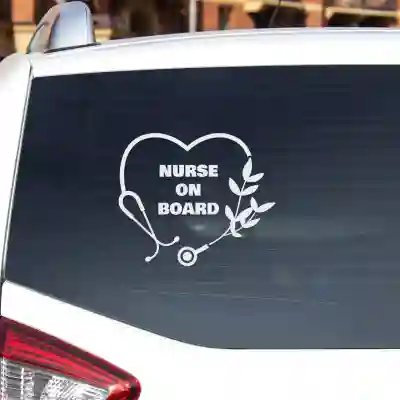 Nalepka za avto - Nurse on board