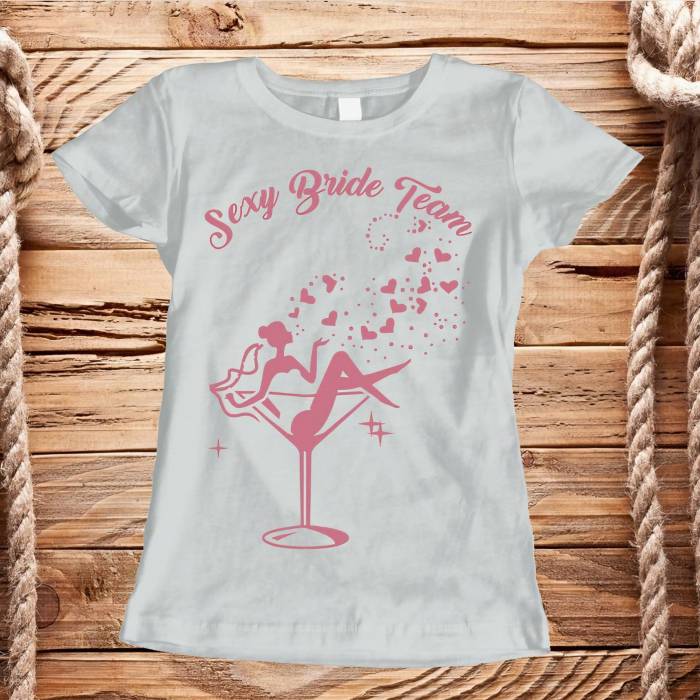 Personalizirana majica za dekliščino – Sexy Bride Team