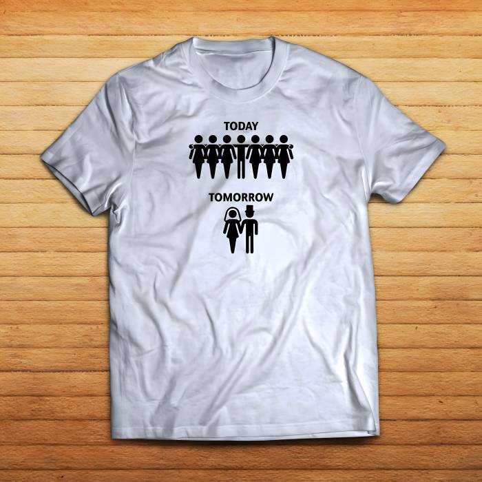Personalizirana majica za fantovščino – Single Today, Married Tomorrow