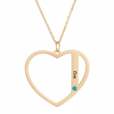 Ogrlica s srčastim obeskom z imenom