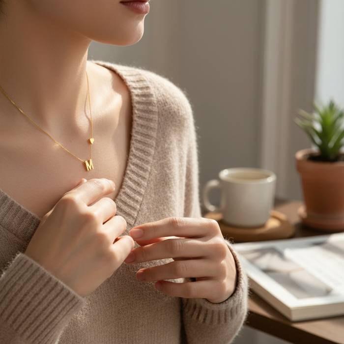 Personalizirana ogrlica z vašo začetnico