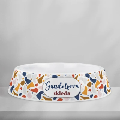 Personalizirana plastična posoda za pse - Model terrazzo