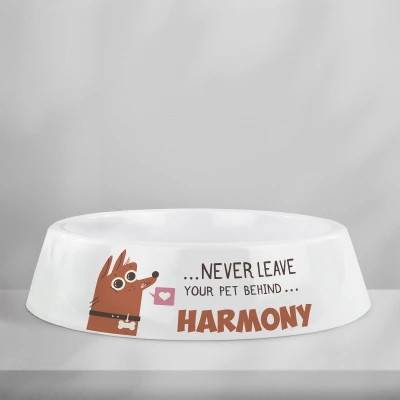Personalizirana plastična posoda za pse - Nikoli ne zapusti