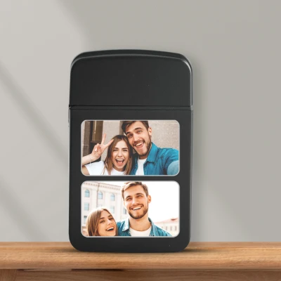 Personaliziran vžigalnik proti vetru - Dve fotografiji