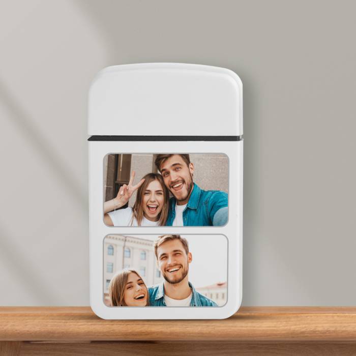 Personaliziran vžigalnik proti vetru - Dve fotografiji