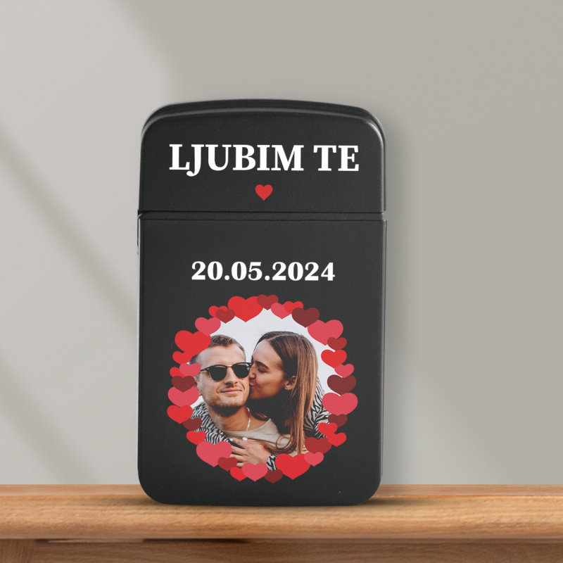 Personaliziran vžigalnik proti vetru - Rad te imam