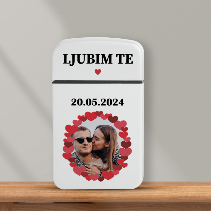 Personaliziran vžigalnik proti vetru - Rad te imam