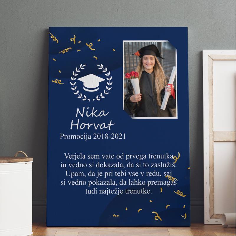 Osebno prilagojena slika - Diplomant s fotografijo
