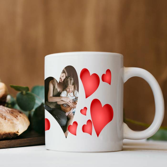 Personalizirana skodelica s srčki