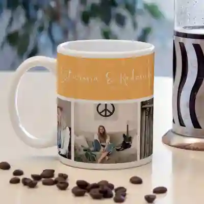 Personalizirana skodelica s 3 fotografijami in besedilom