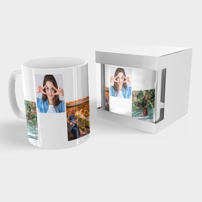 Personalizirana skodelica v treh fotografijah