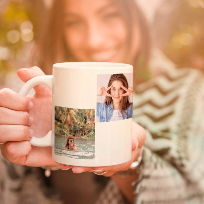 Personalizirana skodelica v treh fotografijah