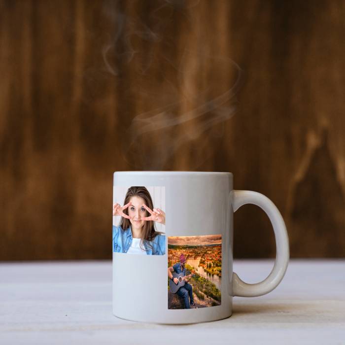 Personalizirana skodelica v treh fotografijah