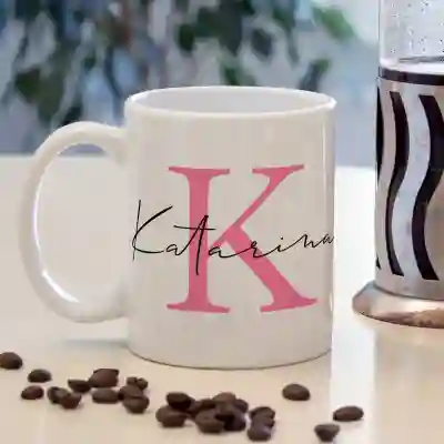 Personalizirana skodelica z inicialkami in imenom