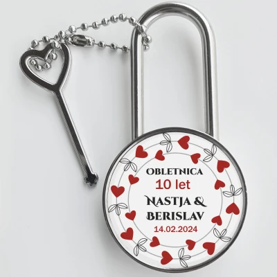 Personalizirana ključavnica - Srčki