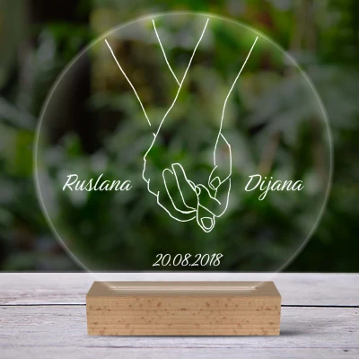 3D-LED-svetilka - Za zaljubljene