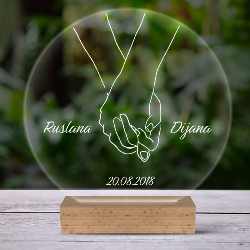 3D LED svetilka - Za zaljubljene