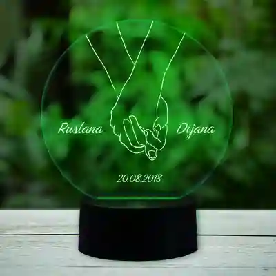 3D-LED-svetilka - Za zaljubljene