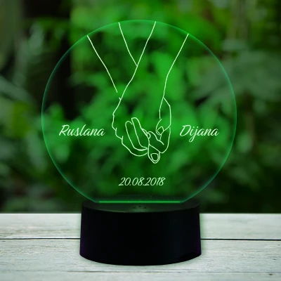 3D-LED-svetilka - Za zaljubljene