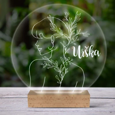 3D-LED-svetilka - Z abstraktnim vzorcem