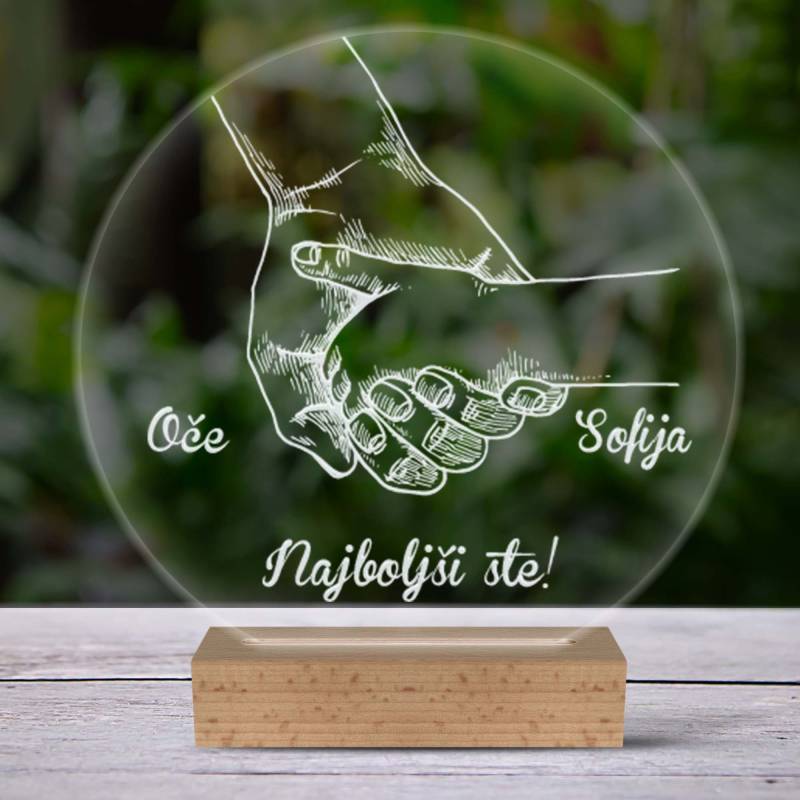 3D-LED-svetilka - Za očeta