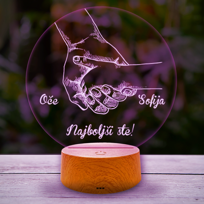 3D-LED-svetilka - Za očeta