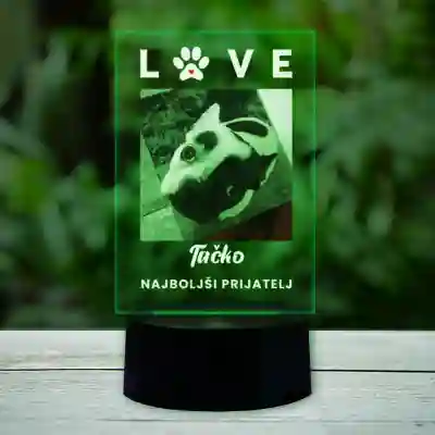 Personalizirana 3D-LED-svetilka s fotografijo tvojega kužka