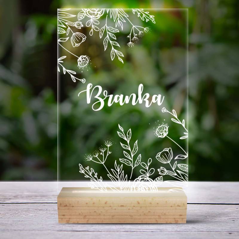 3D-LED-svetilka - Z rastlinskim vzorcem