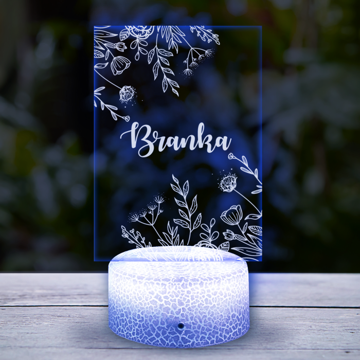 3D-LED-svetilka - Z rastlinskim vzorcem