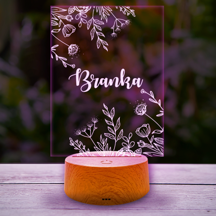 3D-LED-svetilka - Z rastlinskim vzorcem