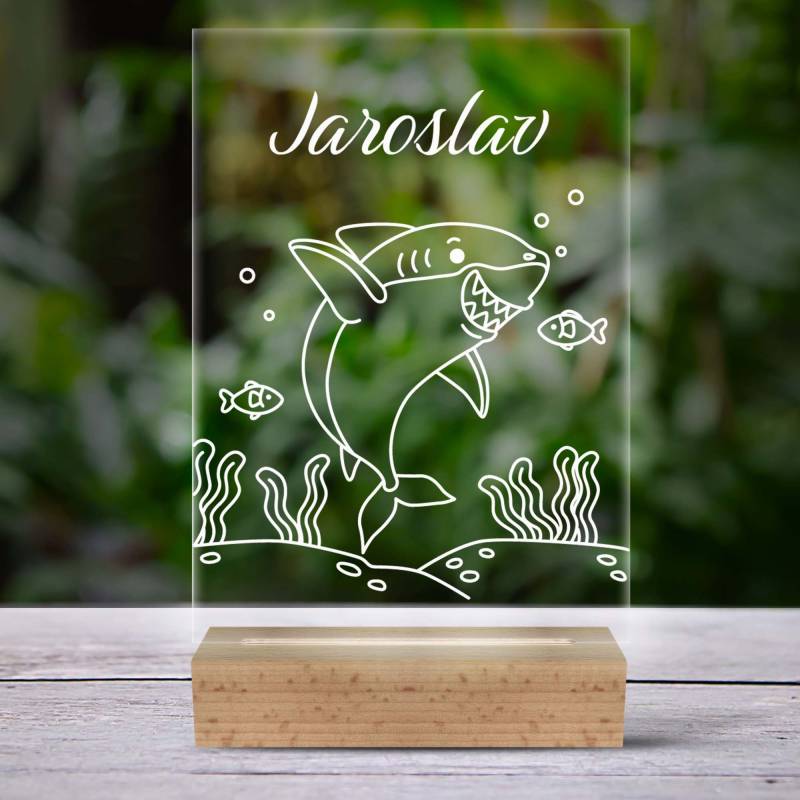 3D-LED-svetilka - S morskim psom