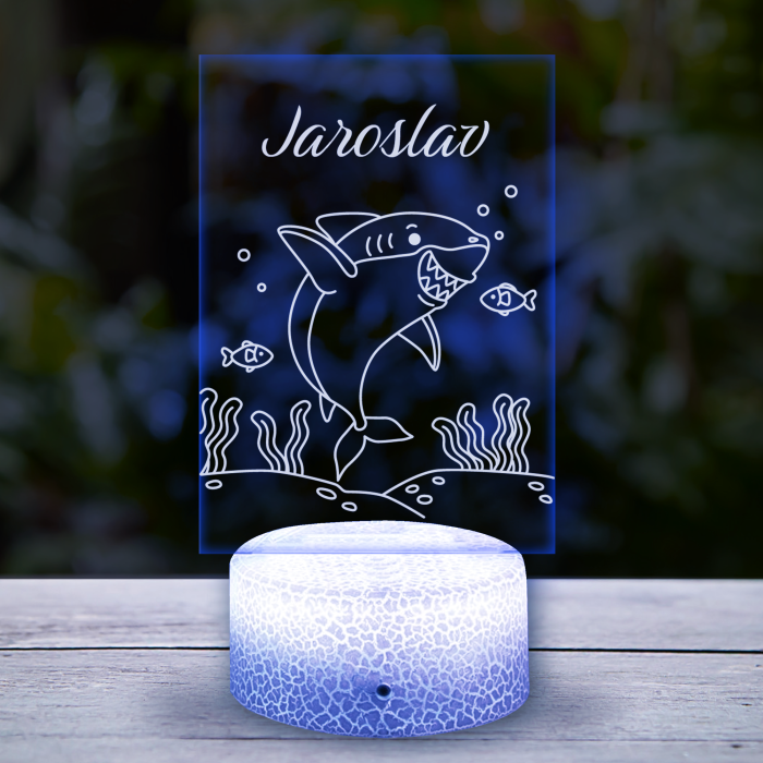 3D-LED-svetilka - S morskim psom