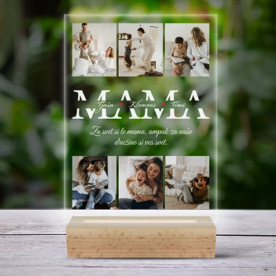 Personalizirana 3D LED svetilka - Kolaž