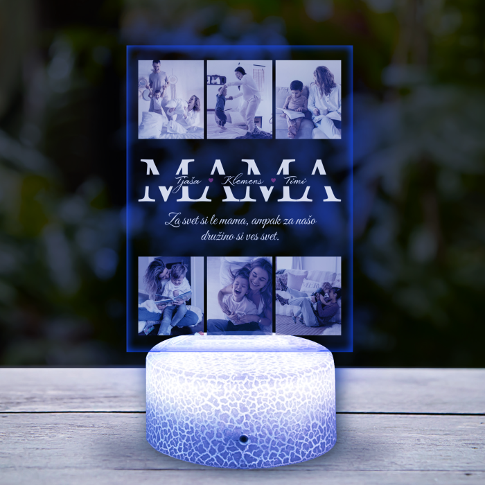 Personalizirana 3D LED svetilka - Kolaž