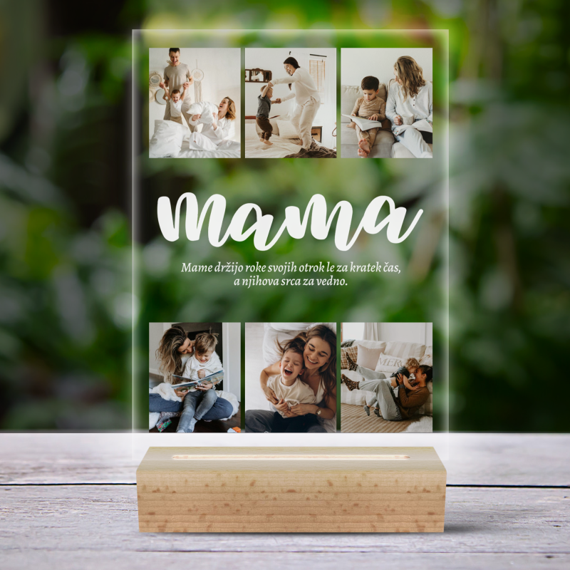 Personalizirana 3D LED svetilka - Mama