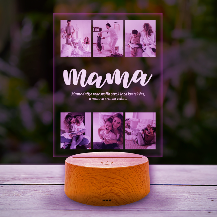 Personalizirana 3D LED svetilka - Mama