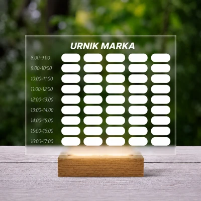 Personalizirana 3D LED svetilka za urnik