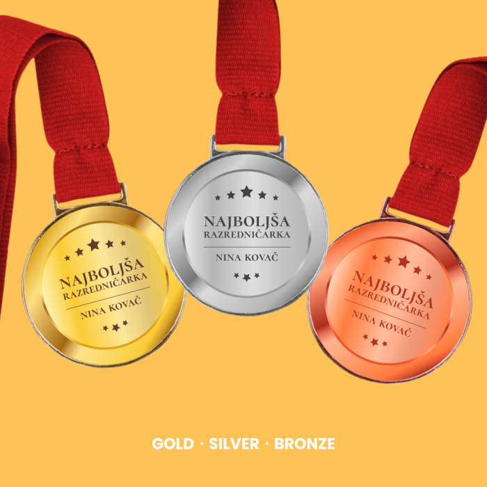 Personalizirana medalja - Najboljša razredničarka
