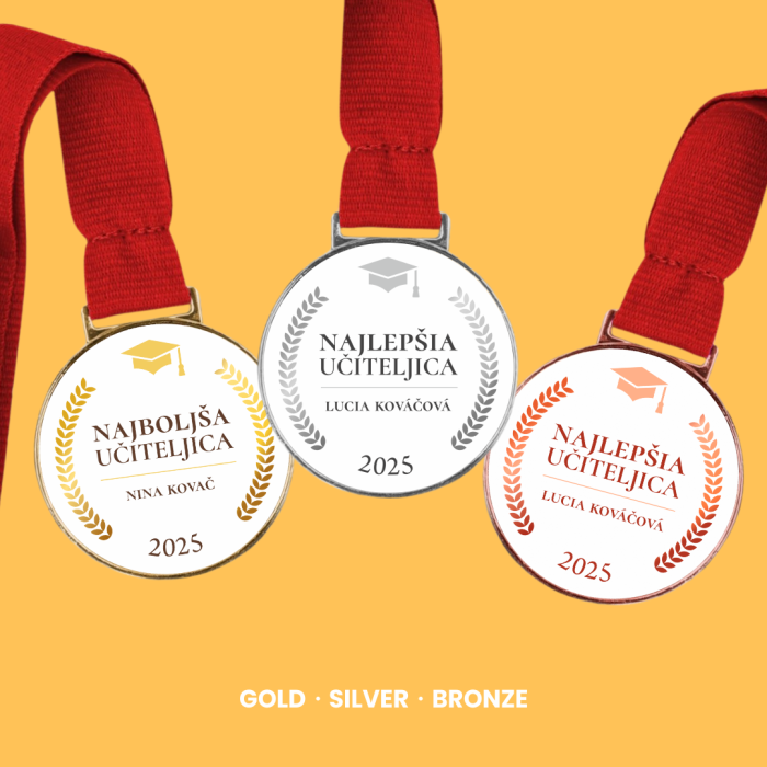 Prilagojena medalja – Najboljša učiteljica
