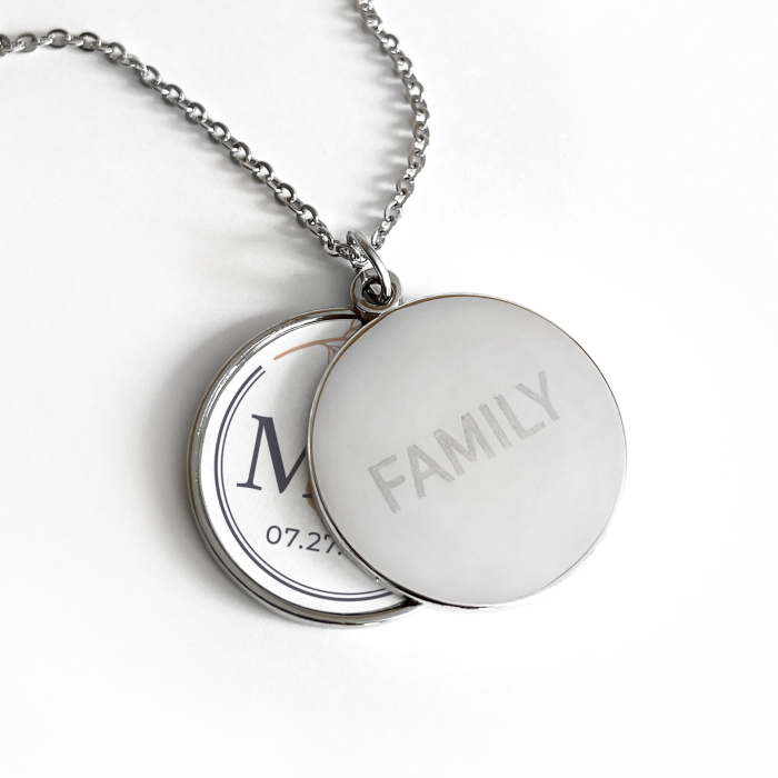 Personaliziran Medaljon - Začetnice in Datum Obletnice