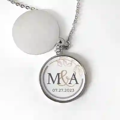 Personaliziran Medaljon - Začetnice in Datum Obletnice